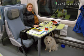 Belka and me going to Finland
