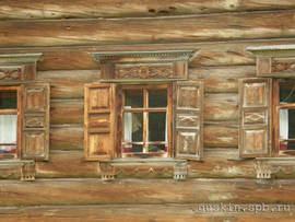 Malye Korely. Cases and sun blinds. Homestead of Yakov Pukhov from Bolshoy Haluy village (early 19th century).