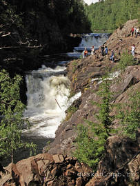 Kivach waterfall (dry summer).