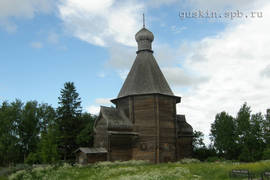 Wooden сhurche dedicated to St. Nicholas (1539) is the oldest wooden hip-roof building in Russian Podvinie.