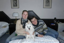 Slava, Belka and me in Scandic Oscar Varkaus hotel.