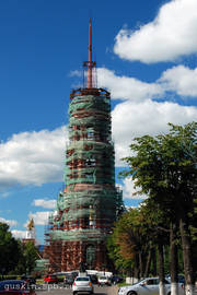 Shuya. The bell tower of the сathedral of the Resurrection (during restoration).