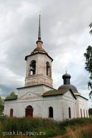 Veliky Ustyug. The St. Michael сhurch in Khoney (at Gorodische), 1888.