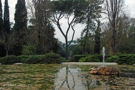 Rome. Villa Borghese. The fountain of Peschiera.