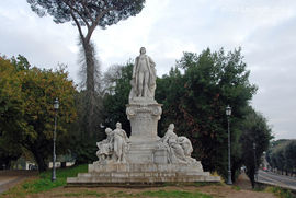 Rome. Villa Borghese. The monument to Goethe.