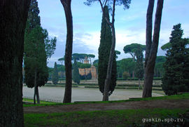 Rome. Villa Borghese. Siena Square.