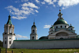 Rostov. The Monastery of St. Jacob Saviour. The North-East tower (18–19 c.) and the cathedral of Saint Dimitry of Rostov (1801).