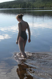 Going to swim… very cold water. Imandra.