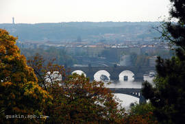 Prague. Briges over the Vltava river.
