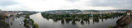 Prague. View of the Vltava river from Vyšehrad.