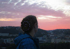 Prague. Sunset and me.