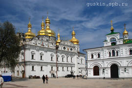 Kiev Pechersk Lavra. The Dormition Cathedral and the Refectory.