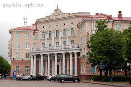 Polotsk. Skaryna square. «Slavyansky» hotel (1954–1976).