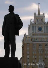 A monument to Vladimir Mayakovsky.