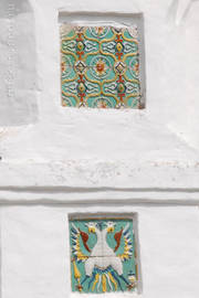 Vyazhishchsky Monastery. Tiles of the сhurch of St. John the Divine.