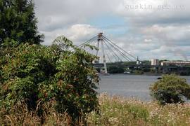 Cherepovets. Oktyabrsky bridge — the first cable-stayed bridge in Russia (1979).