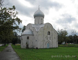 Veliky Novgorod. The сhurch of St. Blasius. Was build in 1407 and destroied while Second World War. Restored in 1956-61.