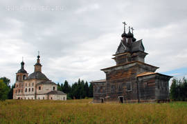 Permogorye. The complex of the сhurch of Saint George and the сhurch of the Resurrection.